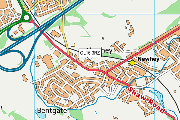 OL16 3RZ map - OS VectorMap District (Ordnance Survey) OL16 3RZ map - OS VectorMap District (Ordnance Survey)