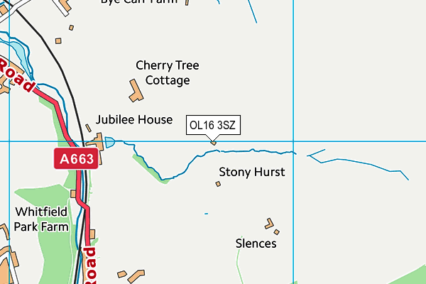 OL16 3SZ map - OS VectorMap District (Ordnance Survey) OL16 3SZ map - OS VectorMap District (Ordnance Survey)