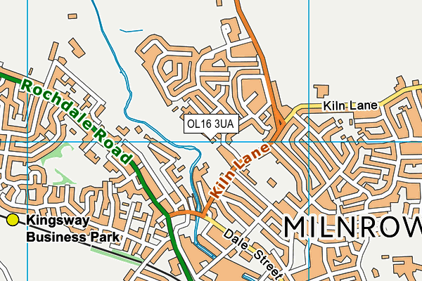 OL16 3UA map - OS VectorMap District (Ordnance Survey)