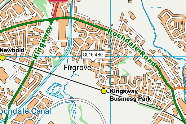 OL16 4BG map - OS VectorMap District (Ordnance Survey) OL16 4BG map - OS VectorMap District (Ordnance Survey)