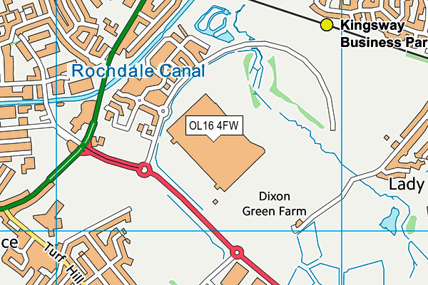 OL16 4FW map - OS VectorMap District (Ordnance Survey) OL16 4FW map - OS VectorMap District (Ordnance Survey)