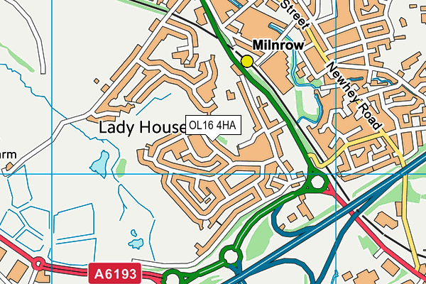 OL16 4HA map - OS VectorMap District (Ordnance Survey) OL16 4HA map - OS VectorMap District (Ordnance Survey)