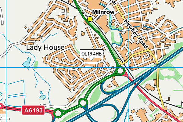 OL16 4HB map - OS VectorMap District (Ordnance Survey) OL16 4HB map - OS VectorMap District (Ordnance Survey)
