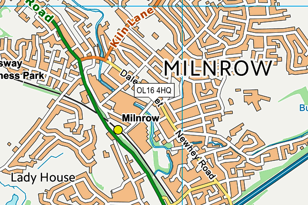OL16 4HQ map - OS VectorMap District (Ordnance Survey) OL16 4HQ map - OS VectorMap District (Ordnance Survey)