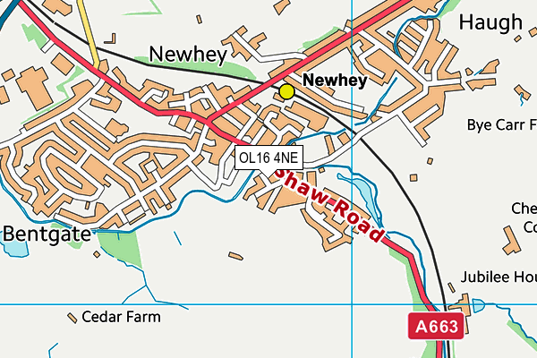 OL16 4NE map - OS VectorMap District (Ordnance Survey) OL16 4NE map - OS VectorMap District (Ordnance Survey)