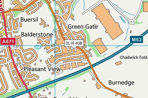 OL16 4QB map - OS VectorMap District (Ordnance Survey) OL16 4QB map - OS VectorMap District (Ordnance Survey)