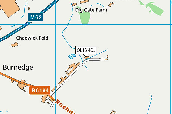 OL16 4QJ map - OS VectorMap District (Ordnance Survey) OL16 4QJ map - OS VectorMap District (Ordnance Survey)