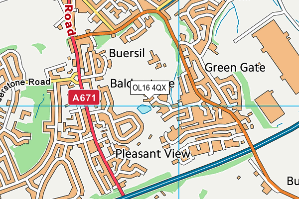OL16 4QX map - OS VectorMap District (Ordnance Survey) OL16 4QX map - OS VectorMap District (Ordnance Survey)