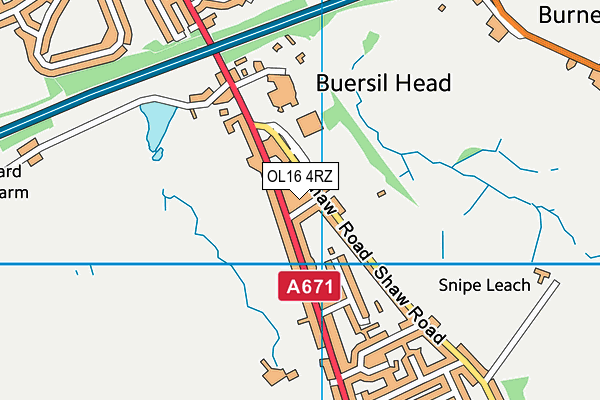 OL16 4RZ map - OS VectorMap District (Ordnance Survey) OL16 4RZ map - OS VectorMap District (Ordnance Survey)