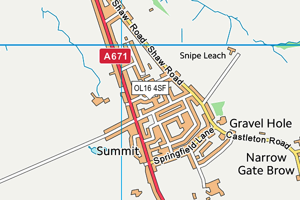 OL16 4SF map - OS VectorMap District (Ordnance Survey) OL16 4SF map - OS VectorMap District (Ordnance Survey)