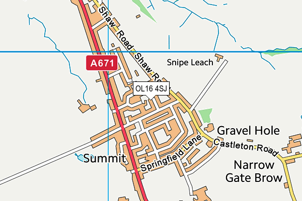 OL16 4SJ map - OS VectorMap District (Ordnance Survey) OL16 4SJ map - OS VectorMap District (Ordnance Survey)