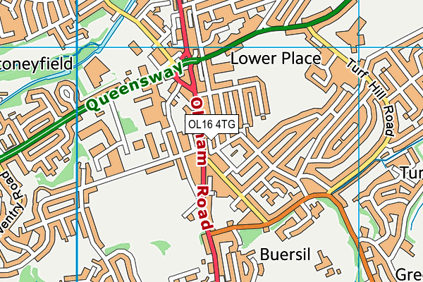 OL16 4TG map - OS VectorMap District (Ordnance Survey) OL16 4TG map - OS VectorMap District (Ordnance Survey)