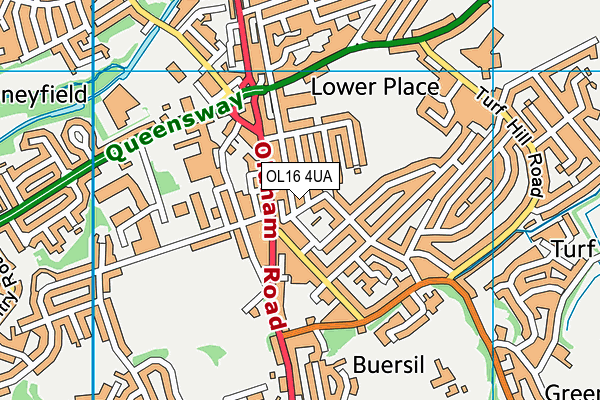 OL16 4UA map - OS VectorMap District (Ordnance Survey) OL16 4UA map - OS VectorMap District (Ordnance Survey)