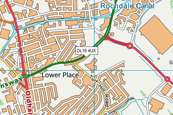 OL16 4UX map - OS VectorMap District (Ordnance Survey) OL16 4UX map - OS VectorMap District (Ordnance Survey)