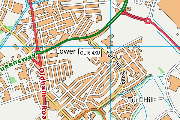 OL16 4XU map - OS VectorMap District (Ordnance Survey) OL16 4XU map - OS VectorMap District (Ordnance Survey)