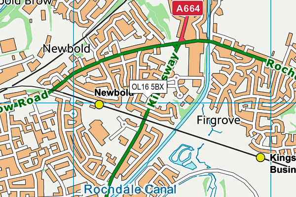 OL16 5BX map - OS VectorMap District (Ordnance Survey) OL16 5BX map - OS VectorMap District (Ordnance Survey)