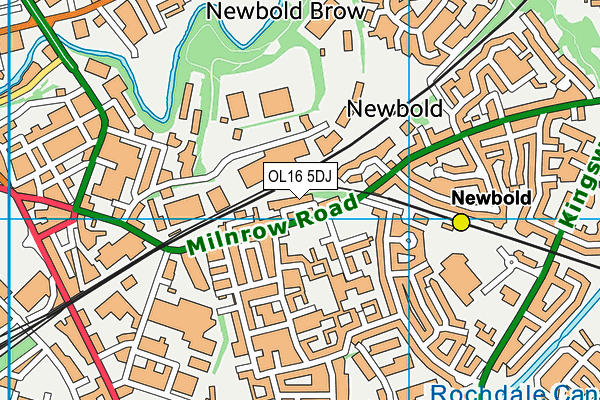 OL16 5DJ map - OS VectorMap District (Ordnance Survey) OL16 5DJ map - OS VectorMap District (Ordnance Survey)