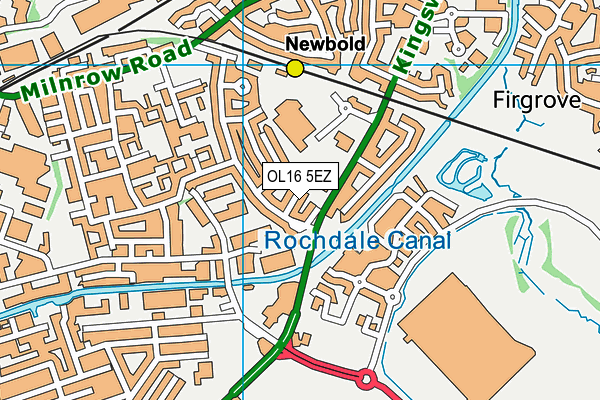 OL16 5EZ map - OS VectorMap District (Ordnance Survey)
