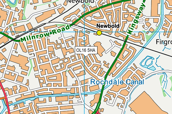 OL16 5HA map - OS VectorMap District (Ordnance Survey) OL16 5HA map - OS VectorMap District (Ordnance Survey)