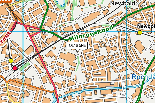 OL16 5NE map - OS VectorMap District (Ordnance Survey) OL16 5NE map - OS VectorMap District (Ordnance Survey)