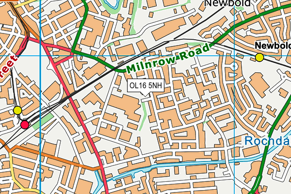 OL16 5NH map - OS VectorMap District (Ordnance Survey) OL16 5NH map - OS VectorMap District (Ordnance Survey)