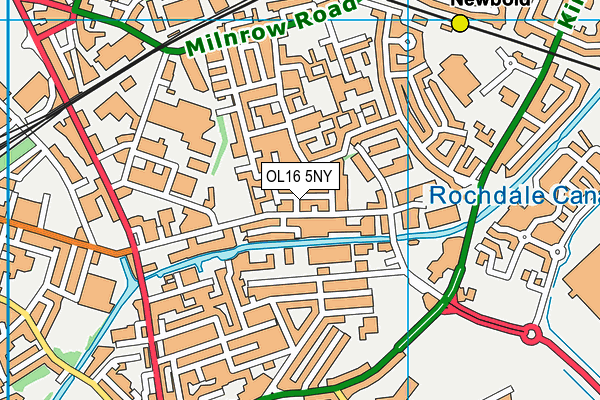 OL16 5NY map - OS VectorMap District (Ordnance Survey) OL16 5NY map - OS VectorMap District (Ordnance Survey)