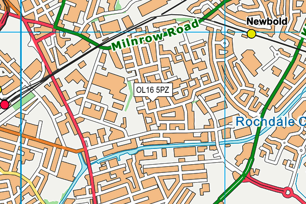 OL16 5PZ map - OS VectorMap District (Ordnance Survey) OL16 5PZ map - OS VectorMap District (Ordnance Survey)