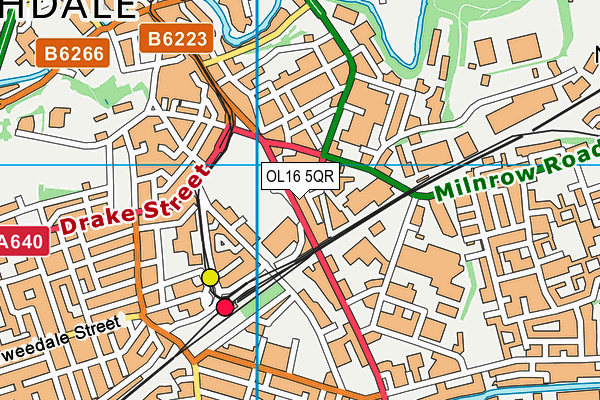 OL16 5QR map - OS VectorMap District (Ordnance Survey) OL16 5QR map - OS VectorMap District (Ordnance Survey)