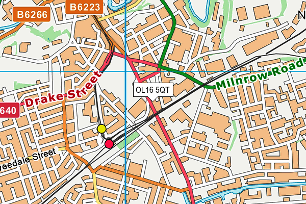 OL16 5QT map - OS VectorMap District (Ordnance Survey) OL16 5QT map - OS VectorMap District (Ordnance Survey)
