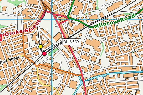 OL16 5QY map - OS VectorMap District (Ordnance Survey) OL16 5QY map - OS VectorMap District (Ordnance Survey)