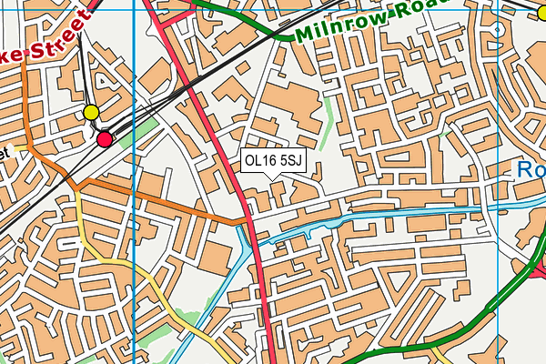 OL16 5SJ map - OS VectorMap District (Ordnance Survey) OL16 5SJ map - OS VectorMap District (Ordnance Survey)
