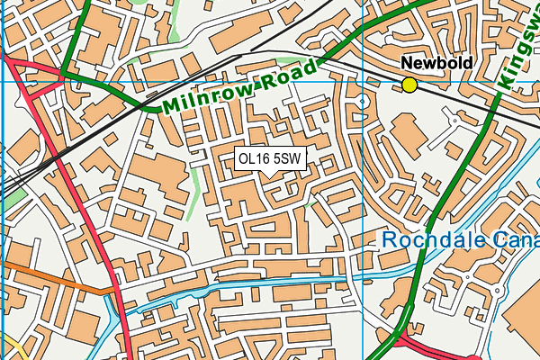 OL16 5SW map - OS VectorMap District (Ordnance Survey) OL16 5SW map - OS VectorMap District (Ordnance Survey)