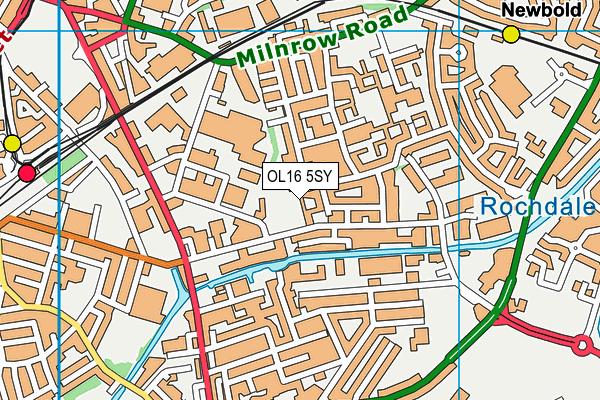 OL16 5SY map - OS VectorMap District (Ordnance Survey) OL16 5SY map - OS VectorMap District (Ordnance Survey)