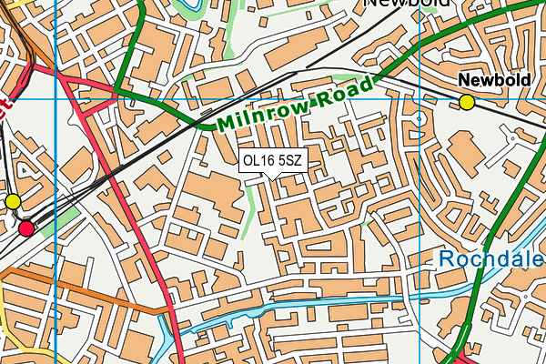 OL16 5SZ map - OS VectorMap District (Ordnance Survey) OL16 5SZ map - OS VectorMap District (Ordnance Survey)