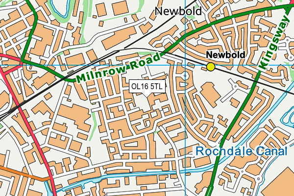 OL16 5TL map - OS VectorMap District (Ordnance Survey) OL16 5TL map - OS VectorMap District (Ordnance Survey)