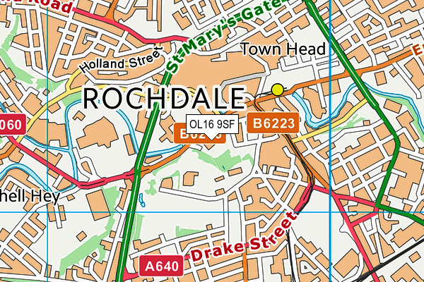 OL16 9SF map - OS VectorMap District (Ordnance Survey) OL16 9SF map - OS VectorMap District (Ordnance Survey)