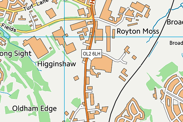 OL2 6LH map - OS VectorMap District (Ordnance Survey) OL2 6LH map - OS VectorMap District (Ordnance Survey)