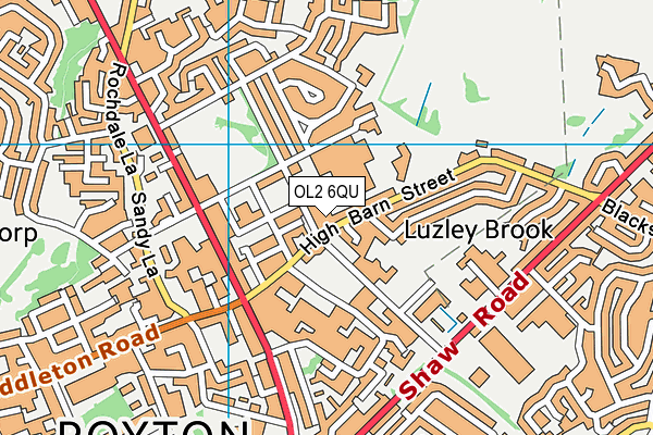 OL2 6QU map - OS VectorMap District (Ordnance Survey) OL2 6QU map - OS VectorMap District (Ordnance Survey)