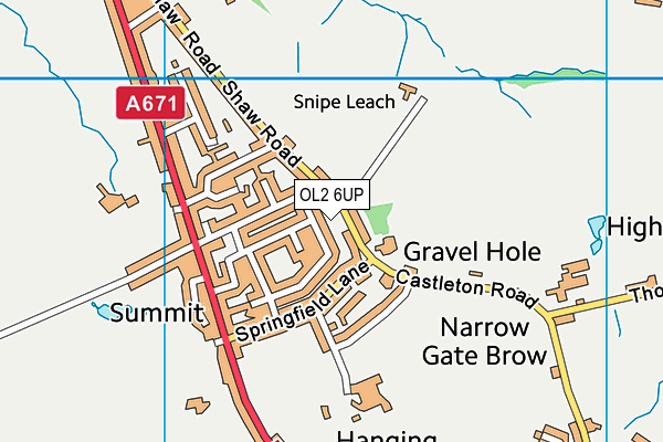 OL2 6UP map - OS VectorMap District (Ordnance Survey) OL2 6UP map - OS VectorMap District (Ordnance Survey)
