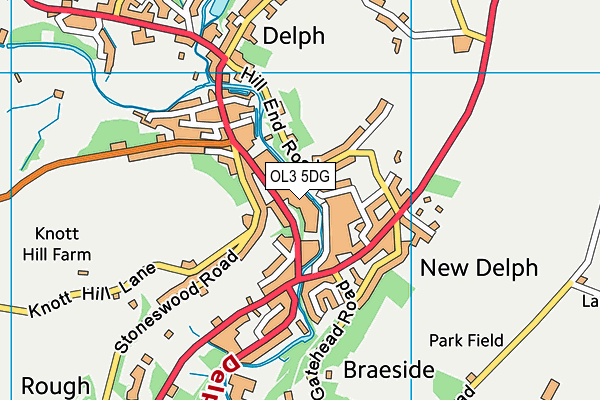 OL3 5DG map - OS VectorMap District (Ordnance Survey) OL3 5DG map - OS VectorMap District (Ordnance Survey)
