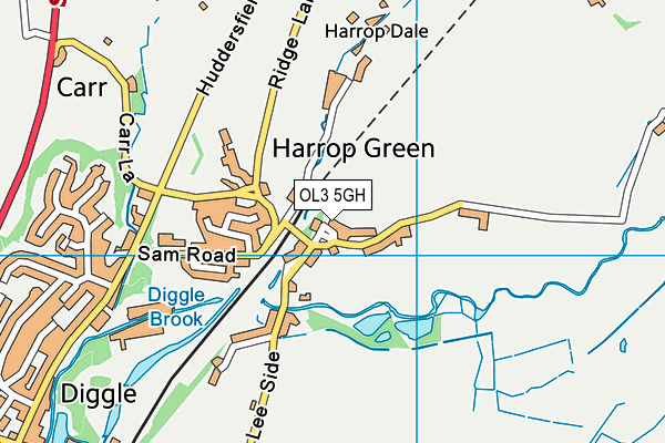 OL3 5GH map - OS VectorMap District (Ordnance Survey) OL3 5GH map - OS VectorMap District (Ordnance Survey)