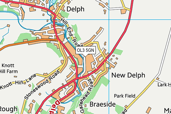 OL3 5GN map - OS VectorMap District (Ordnance Survey) OL3 5GN map - OS VectorMap District (Ordnance Survey)