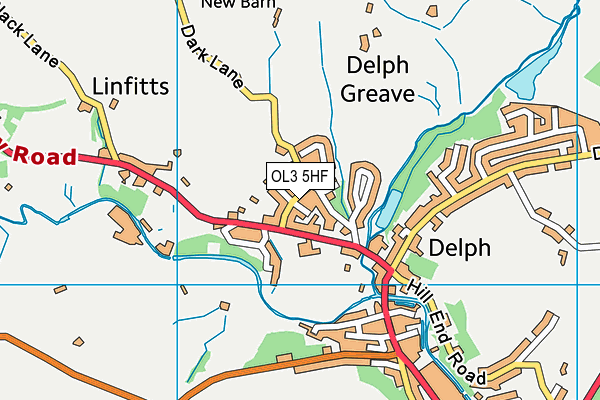 OL3 5HF map - OS VectorMap District (Ordnance Survey) OL3 5HF map - OS VectorMap District (Ordnance Survey)