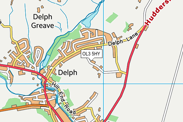 OL3 5HY map - OS VectorMap District (Ordnance Survey) OL3 5HY map - OS VectorMap District (Ordnance Survey)