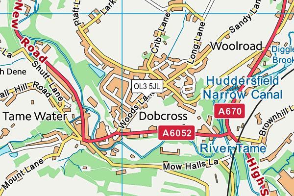 OL3 5JL map - OS VectorMap District (Ordnance Survey) OL3 5JL map - OS VectorMap District (Ordnance Survey)