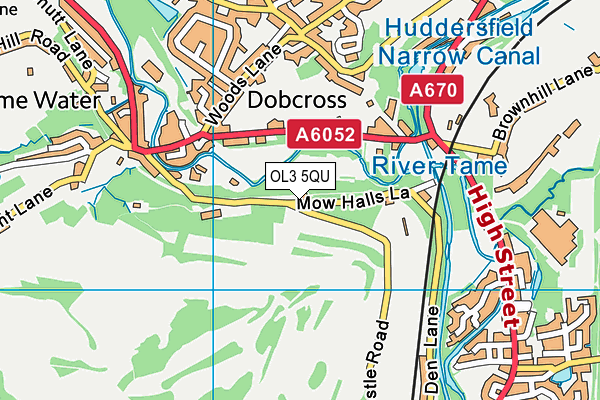 OL3 5QU map - OS VectorMap District (Ordnance Survey) OL3 5QU map - OS VectorMap District (Ordnance Survey)