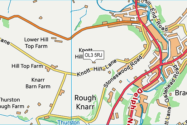 OL3 5RJ map - OS VectorMap District (Ordnance Survey)