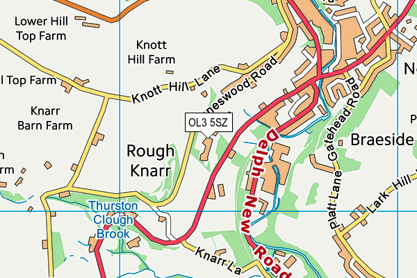 OL3 5SZ map - OS VectorMap District (Ordnance Survey) OL3 5SZ map - OS VectorMap District (Ordnance Survey)