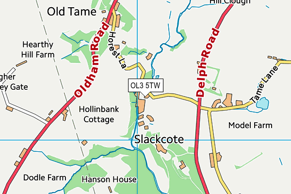 OL3 5TW map - OS VectorMap District (Ordnance Survey) OL3 5TW map - OS VectorMap District (Ordnance Survey)