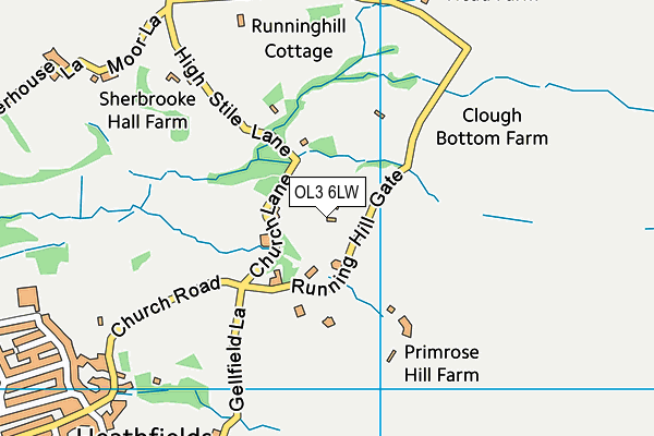 OL3 6LW map - OS VectorMap District (Ordnance Survey) OL3 6LW map - OS VectorMap District (Ordnance Survey)